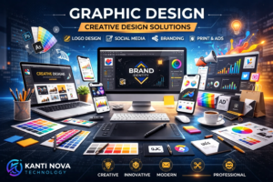 Professional graphic design services including logo design branding social media creatives and advertising design for business growth